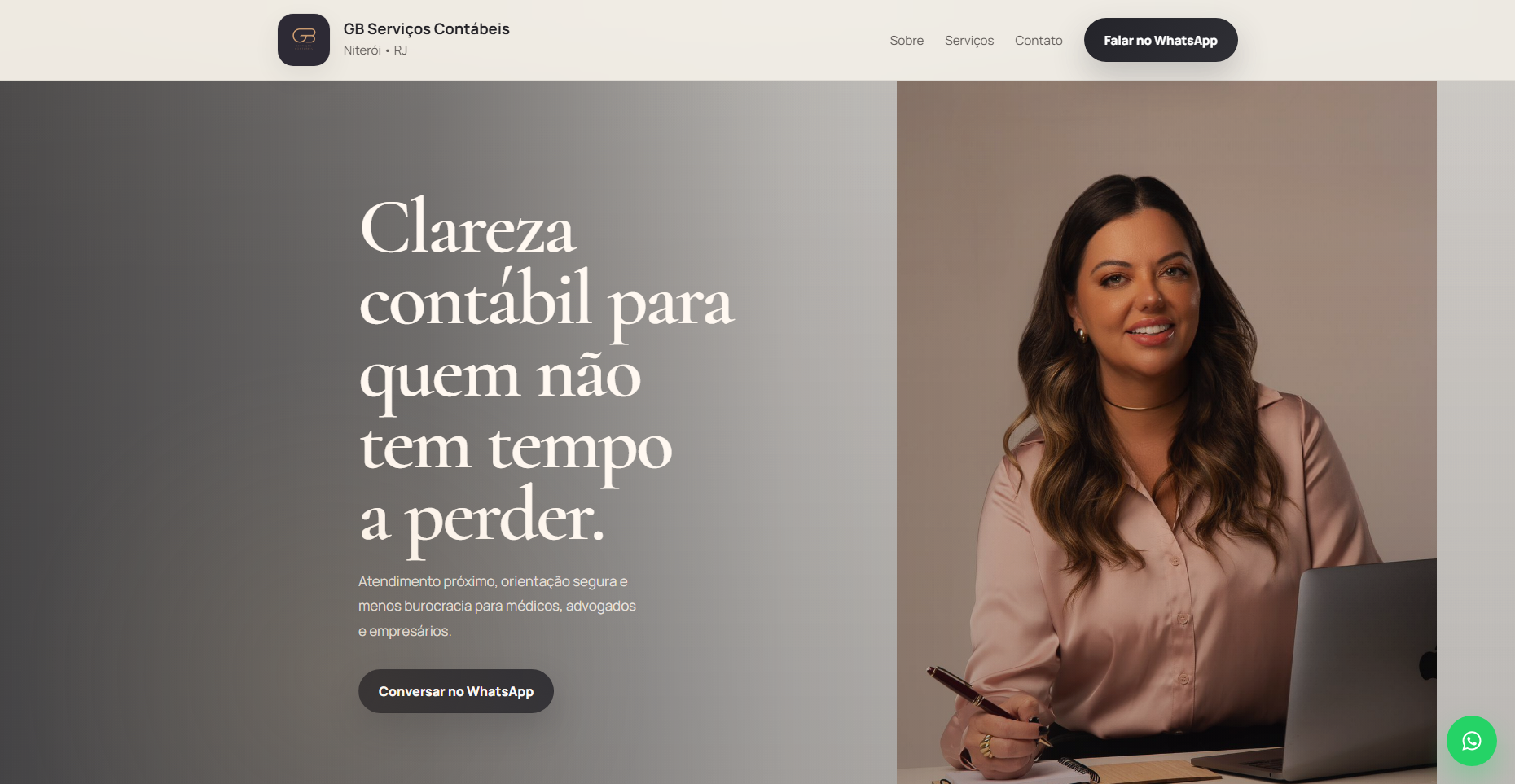 Página do projeto GB Serviços Contábeis